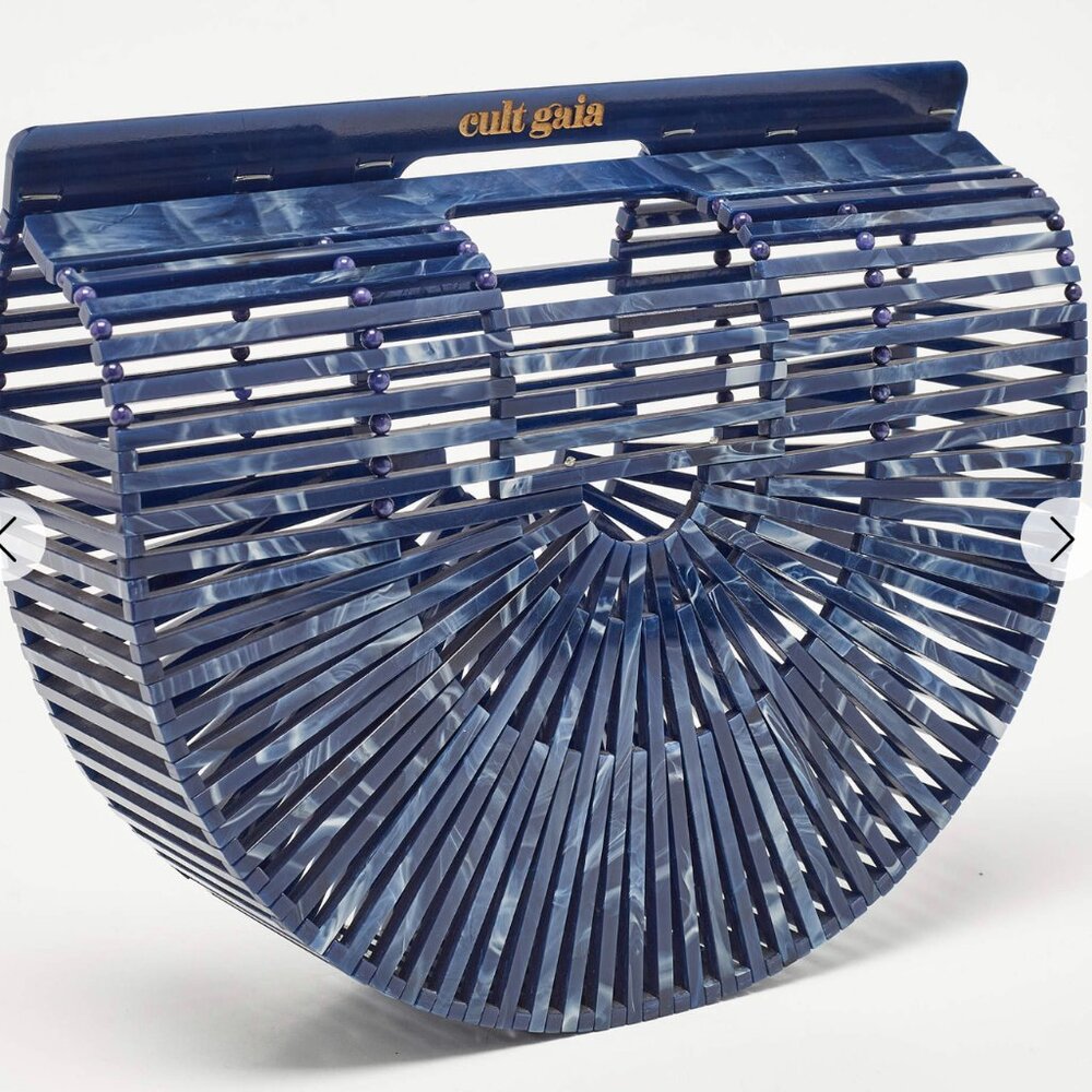 Cult Gaia Purse Acrylic Ark Small | Lapis | Cult Gaia Acrylic Ark Clutch
